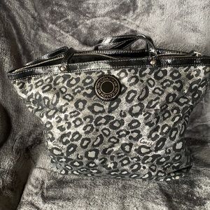 Black Cheetah print Coach purse